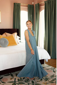 Karlie | Denim Polka Dot Scoop Maxi