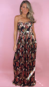 Dress The Population Floral Midi Dress
