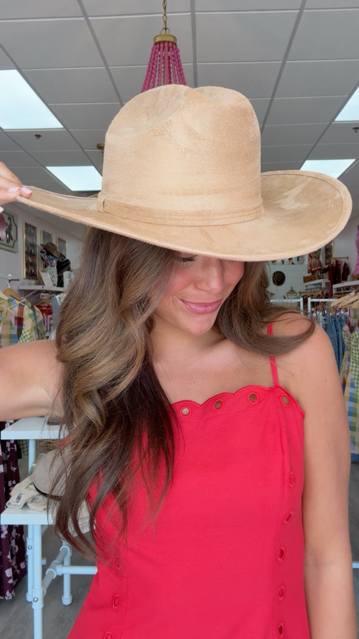 Camel | Premium Vegan Faux Suede Cattleman Cowboy Hat