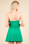Kelly Green One Shoulder Active Dress Romper