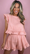 Blush Ruffle Trim Set