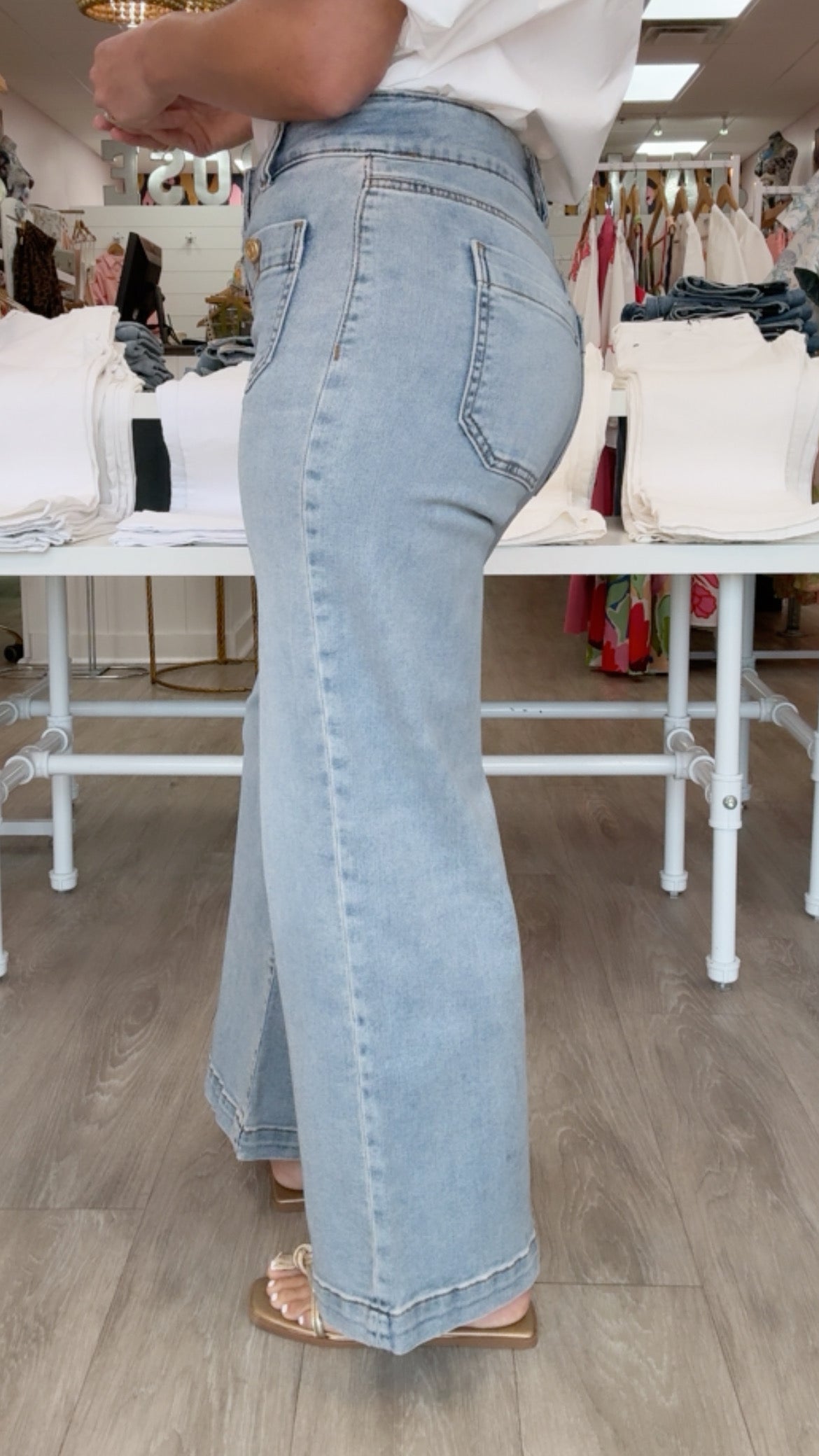 Kut | Meg High Rise Front Square Patch in Brilliant