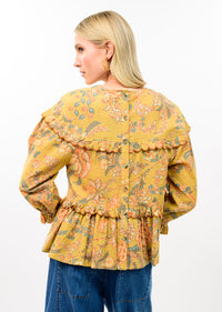 Ivy Jane | Gold Tiered Scalloped Top
