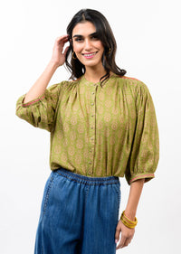 Ivy Jane | Yoke Embroidered Top (1 MEDIUM)