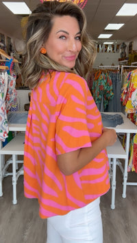 Ivy Jane | Tangerine Swing Popover Top