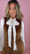 ASTR Cream Tie Neck Mabry Top