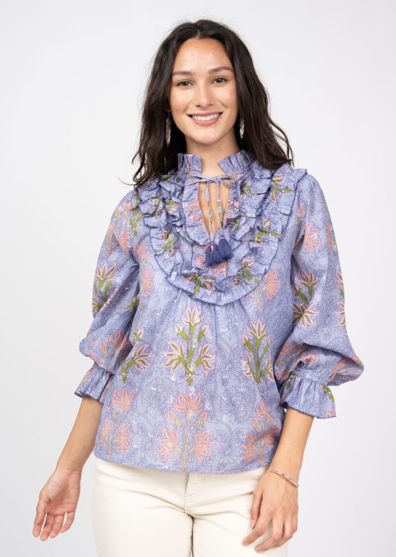 Ivy Jane Peri Block Print and Sparkles Top
