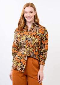 Ivy Jane | Black Mod Flower Print Camp Shirt
