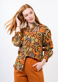 Ivy Jane | Black Mod Flower Print Camp Shirt