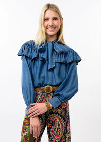 Ivy Jane | Denim Bow Top