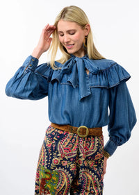 Ivy Jane | Denim Bow Top