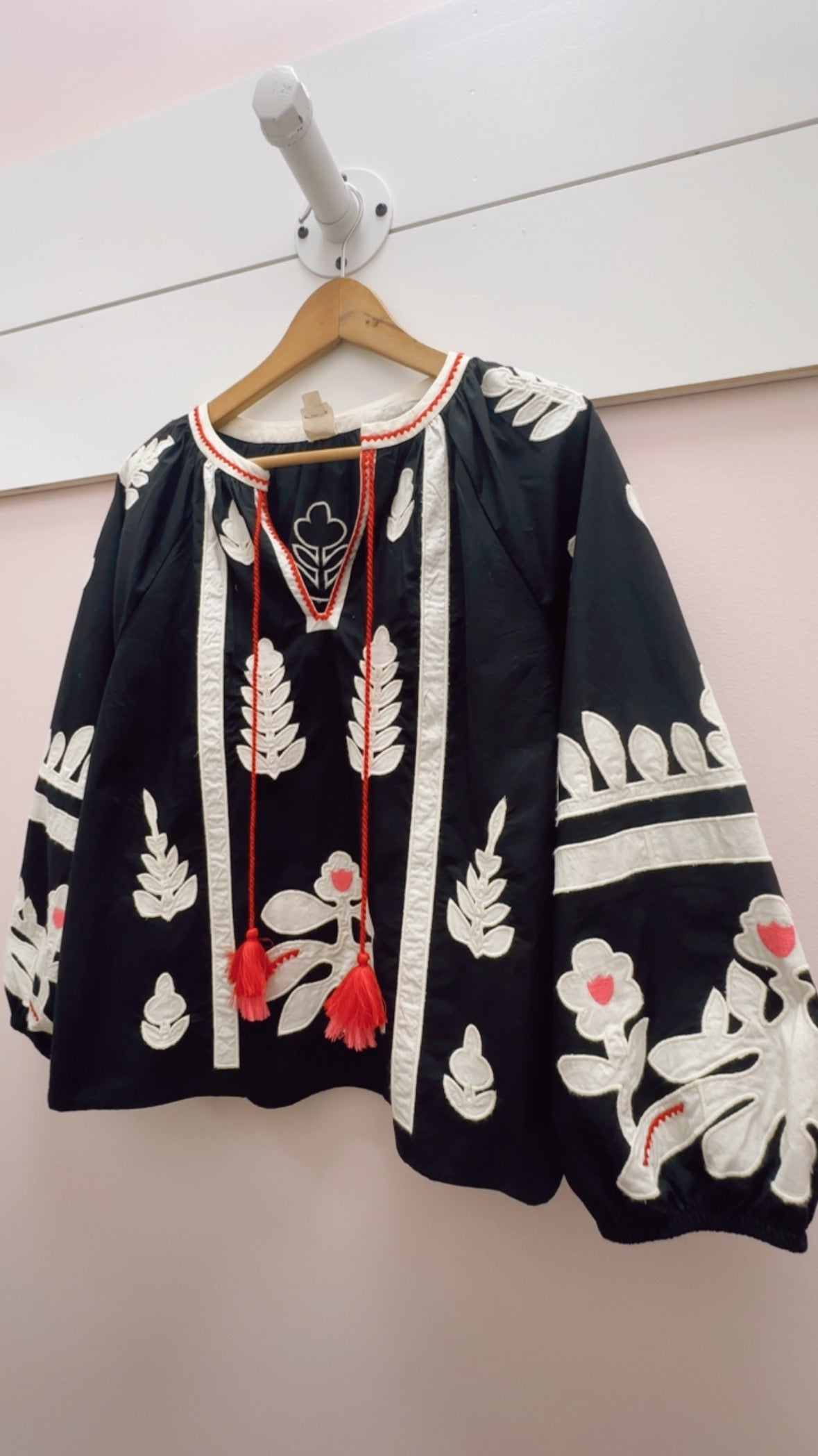 Ivy Jane Black Applique Top