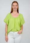 Ivy Jane Lime Peasant Popover Top