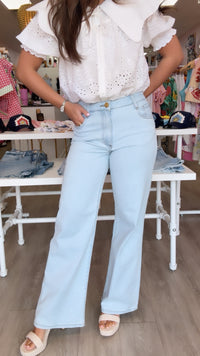 KUT | Maya High Rise Wide Leg in Unearthly