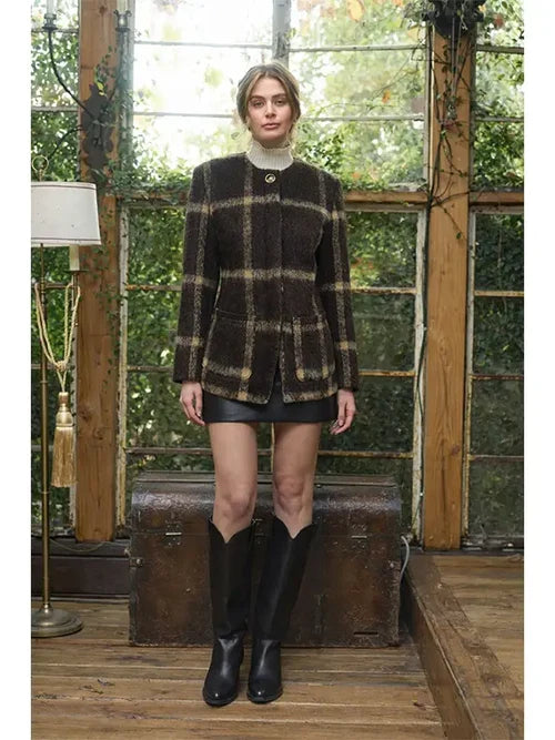 Moon River | Plaid + Textured Blazer