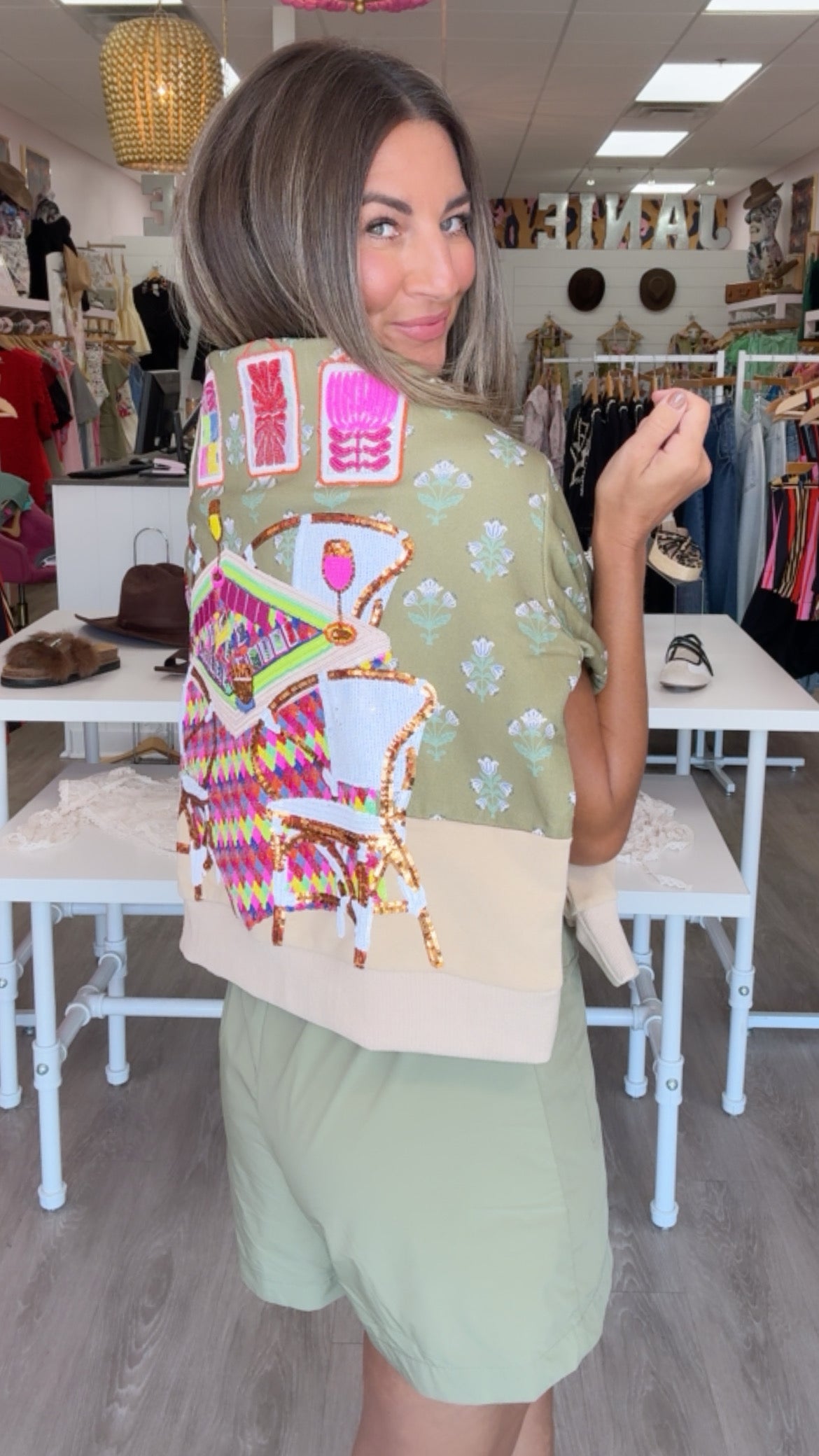 Queen of Sparkles | Mahjong Table + Chairs Sweatshirt