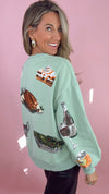Queen of Sparkles Mint Queen Of Turkey Sweatshirt