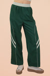 Forest Green Side Piping Track Pants