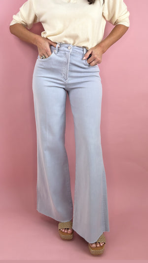 Dear John Fiona Wide Leg Jean in Skyway (SIZE 30)