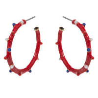 Big Gameday Hoops in Red, Navy + White