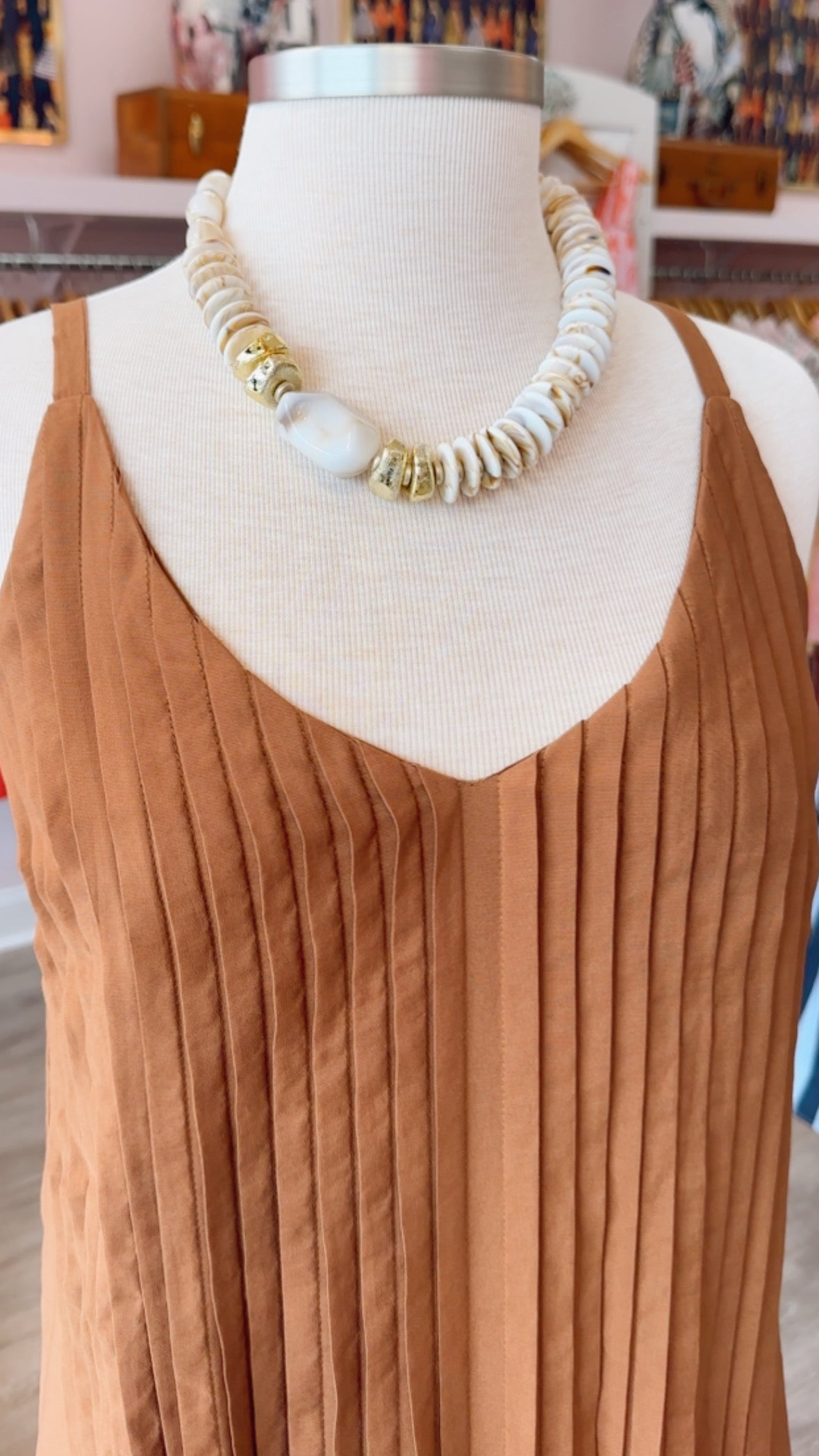 Chunky Boho Beaded Necklace