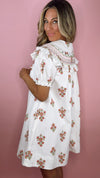 Karlie Digital Floral Embroidered Peter Pany Dress