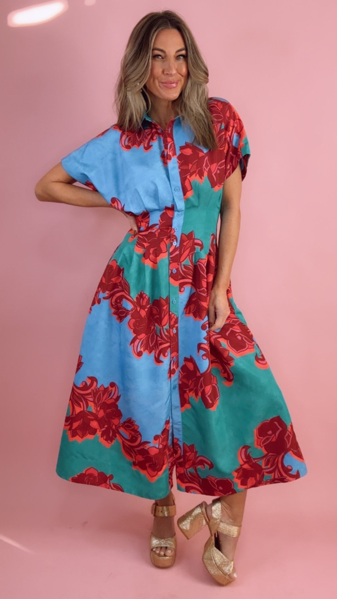 Alden Adair Becca Dress in Cactus Flower (1 XS)