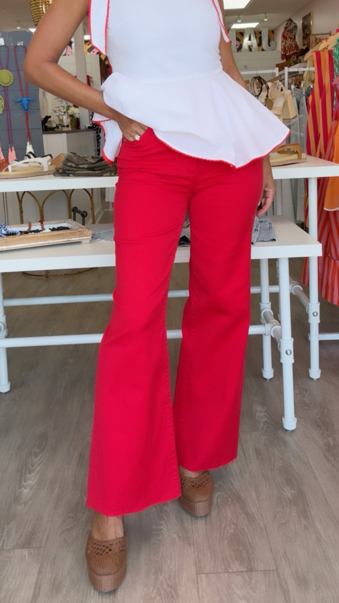 Dear John \ Fiona Wide Leg in Salsa