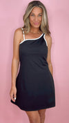 Black One Shoulder Active Dress Romper