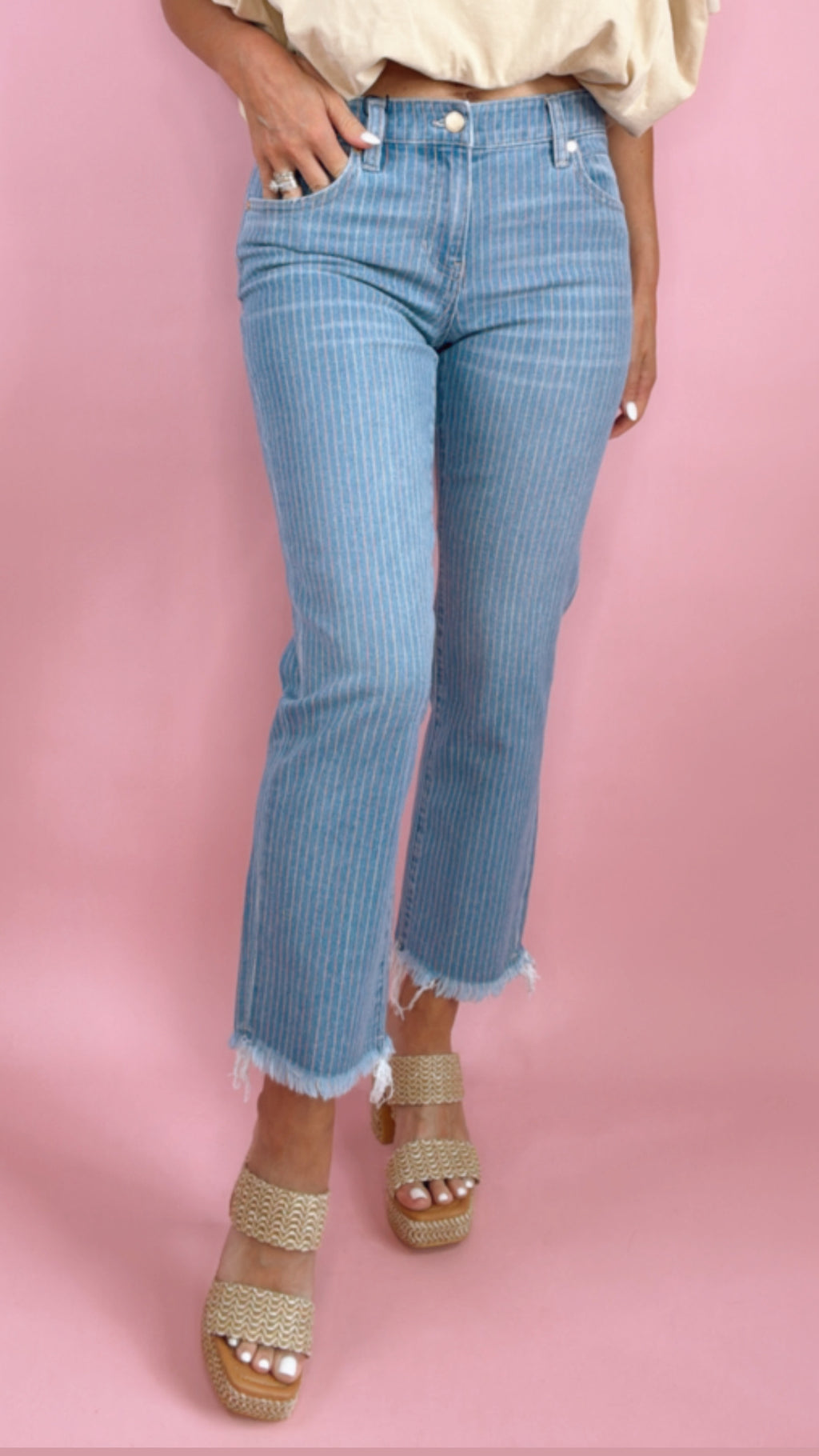 Liverpool Liv Non Skinny Skinny in Sunset Stripe