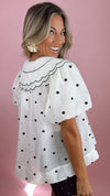 Endless Rose Cream Polka Dot Blouse