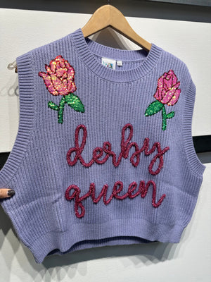 Queen of Sparkles Derby Queen Sweater Vest