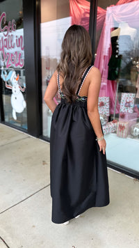 Celia B Selene Black Midi Dress (1 LARGE)