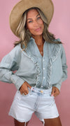 Free People Tattered and Ruffled Top