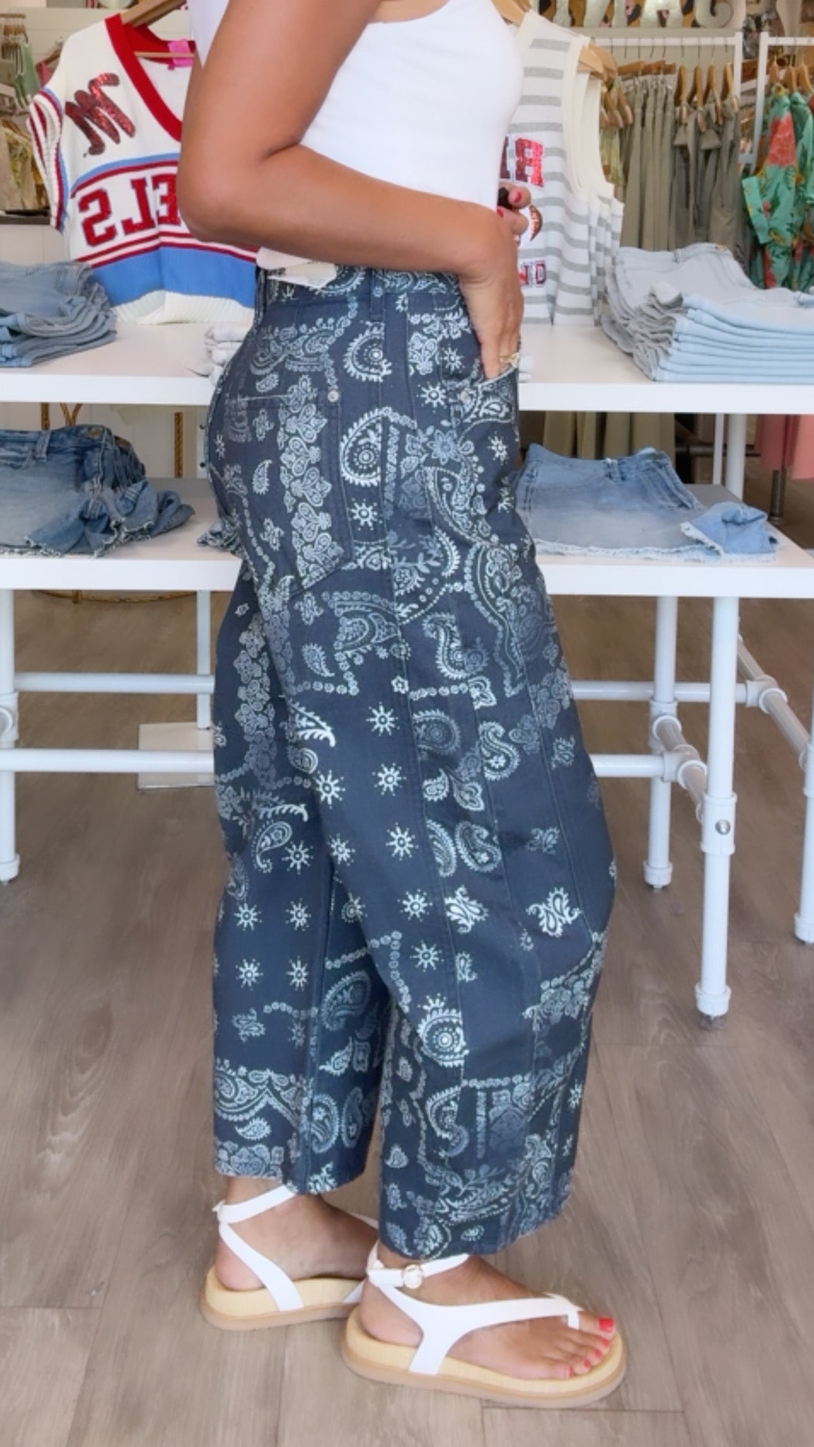 Free People | Barrel Bandana Jean  in Blue