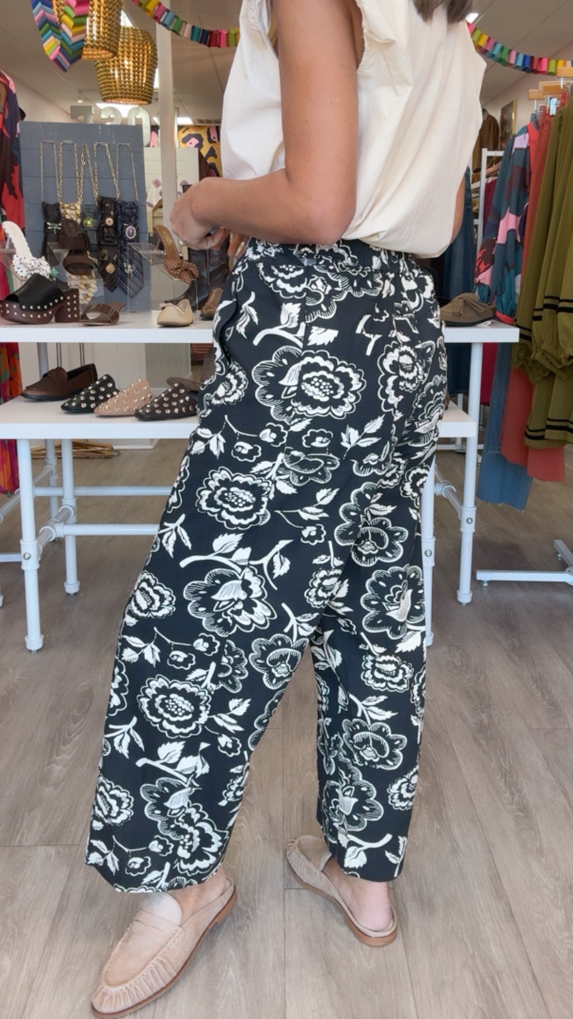 Ivy Jane | Black/Cream Floria Pant