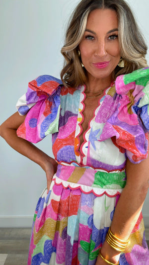 Celia B Curazao Printed Dress (SMALL)