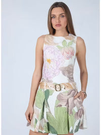 Olive Buckle Belt Mini Dress
