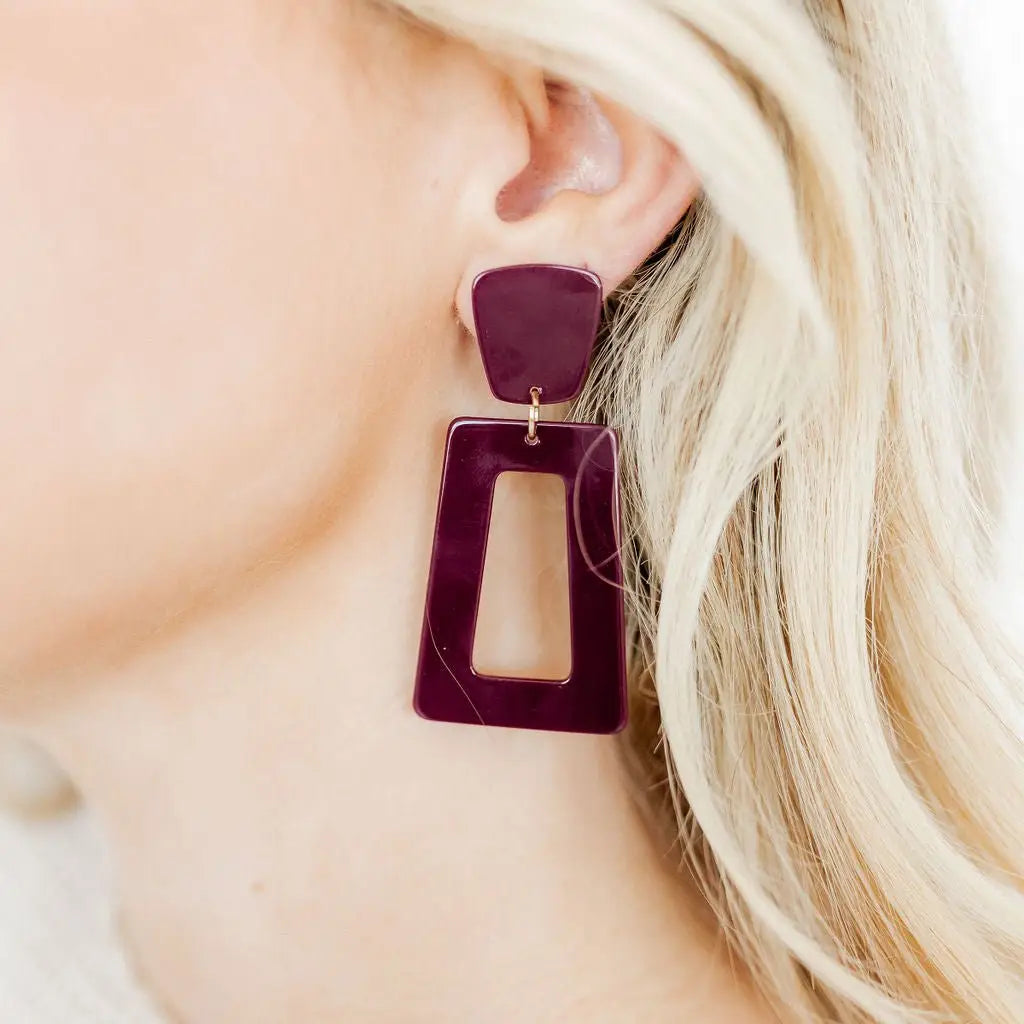 Kennedy Maroon Earring