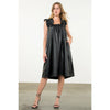 THML Black Pleather Tank Midi Dress (1 XS)