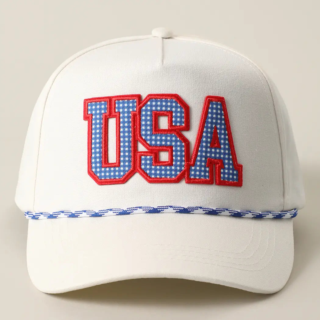 Royal Blue Rope USA Trucker Hat