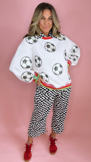 Queen of Sparkles Scattered Soccer Sweatshirt