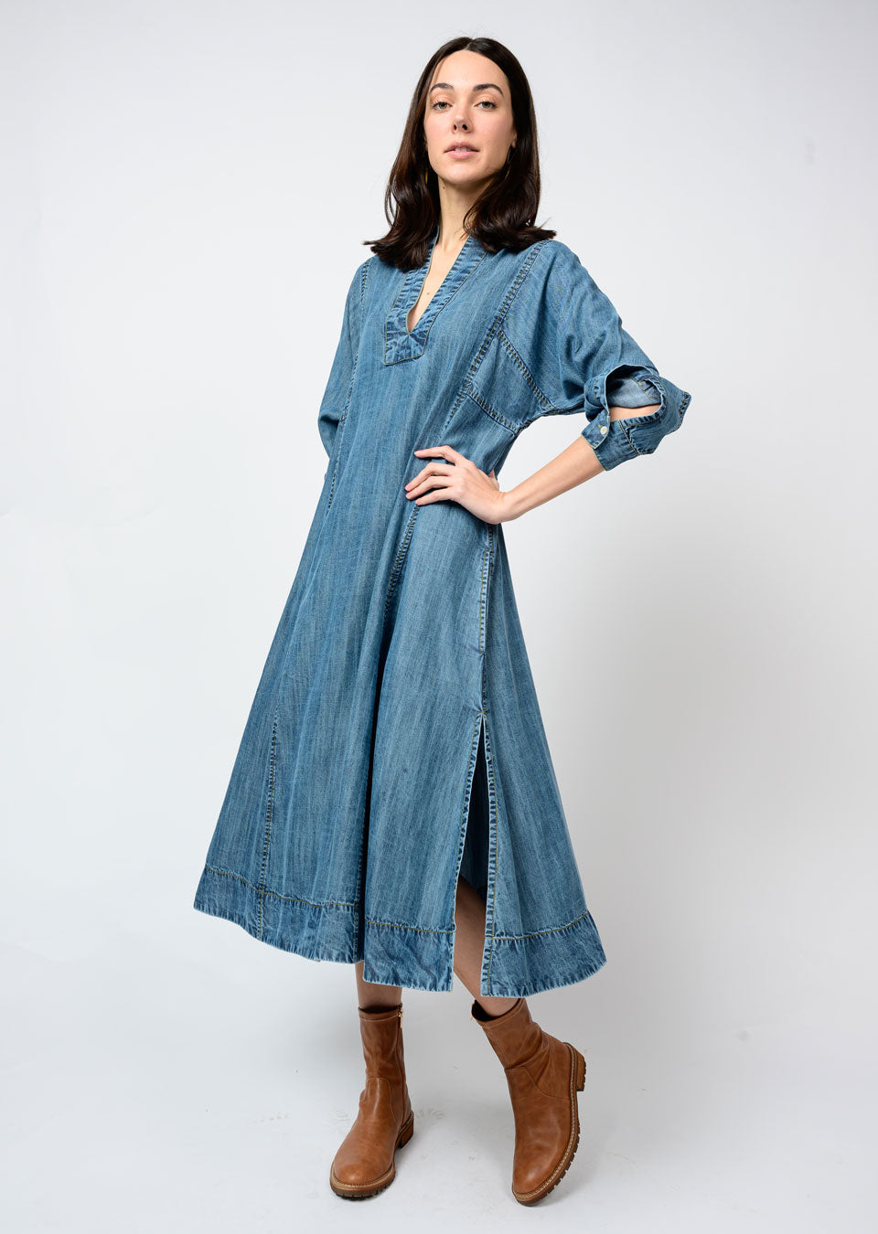 Uncle Frank Denim Midi Caftan