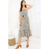 THML Blue Animal Print Midi Dress