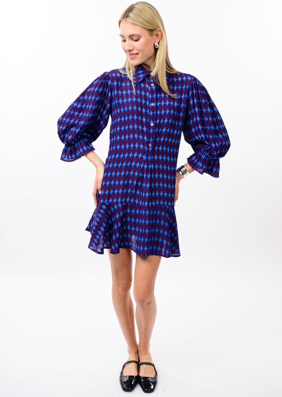 Ivy Jane | Blue Shift Swing Hem Dress
