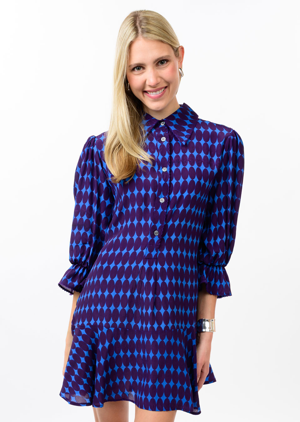 Ivy Jane | Blue Shift Swing Hem Dress