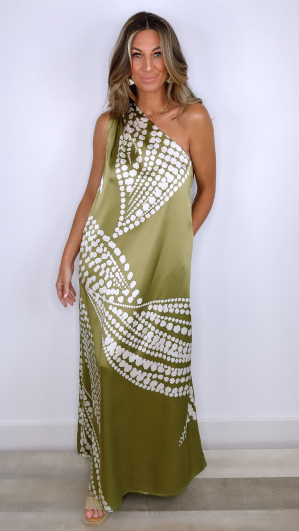 Traffic People One Shoulder Gia Maxi Dress (XL)