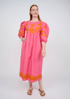 Uncle Frank Pink Cord Embroidered Dress