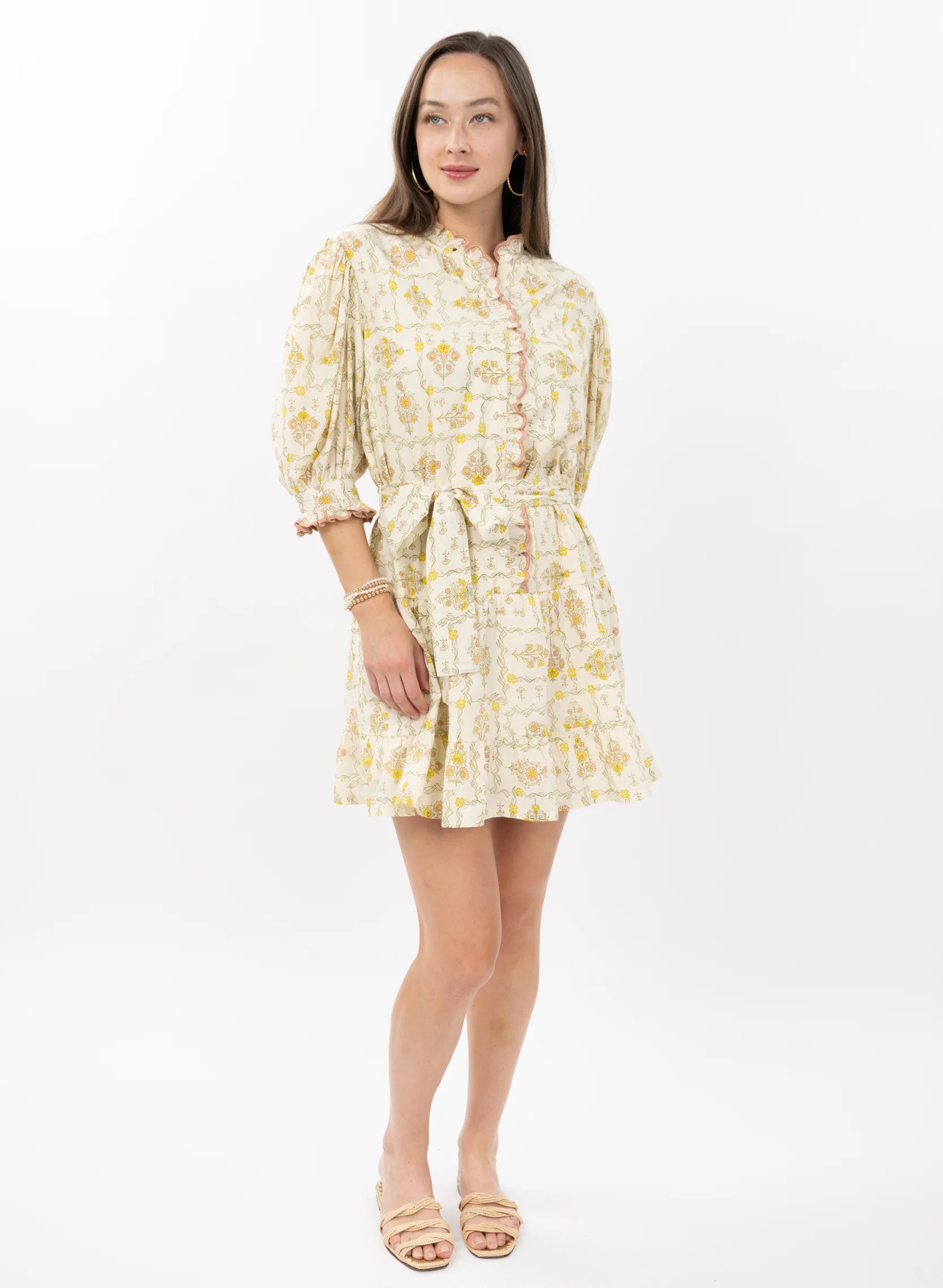 Ivy Jane | Ivory Trellis Flower Dress