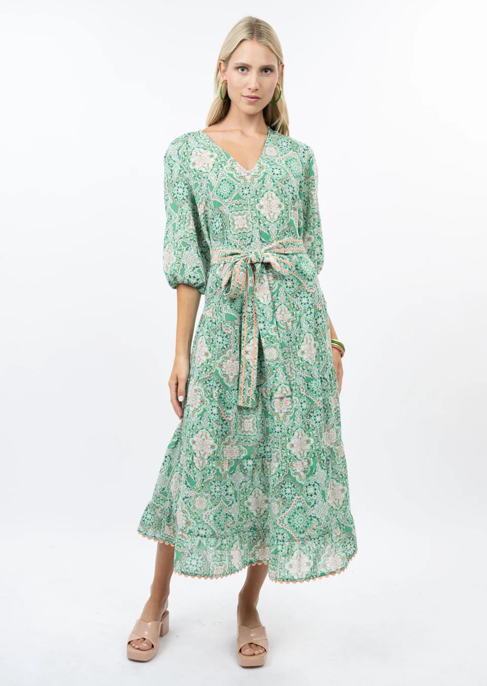 Ivy Jane | Printed Tiered Midi Dress